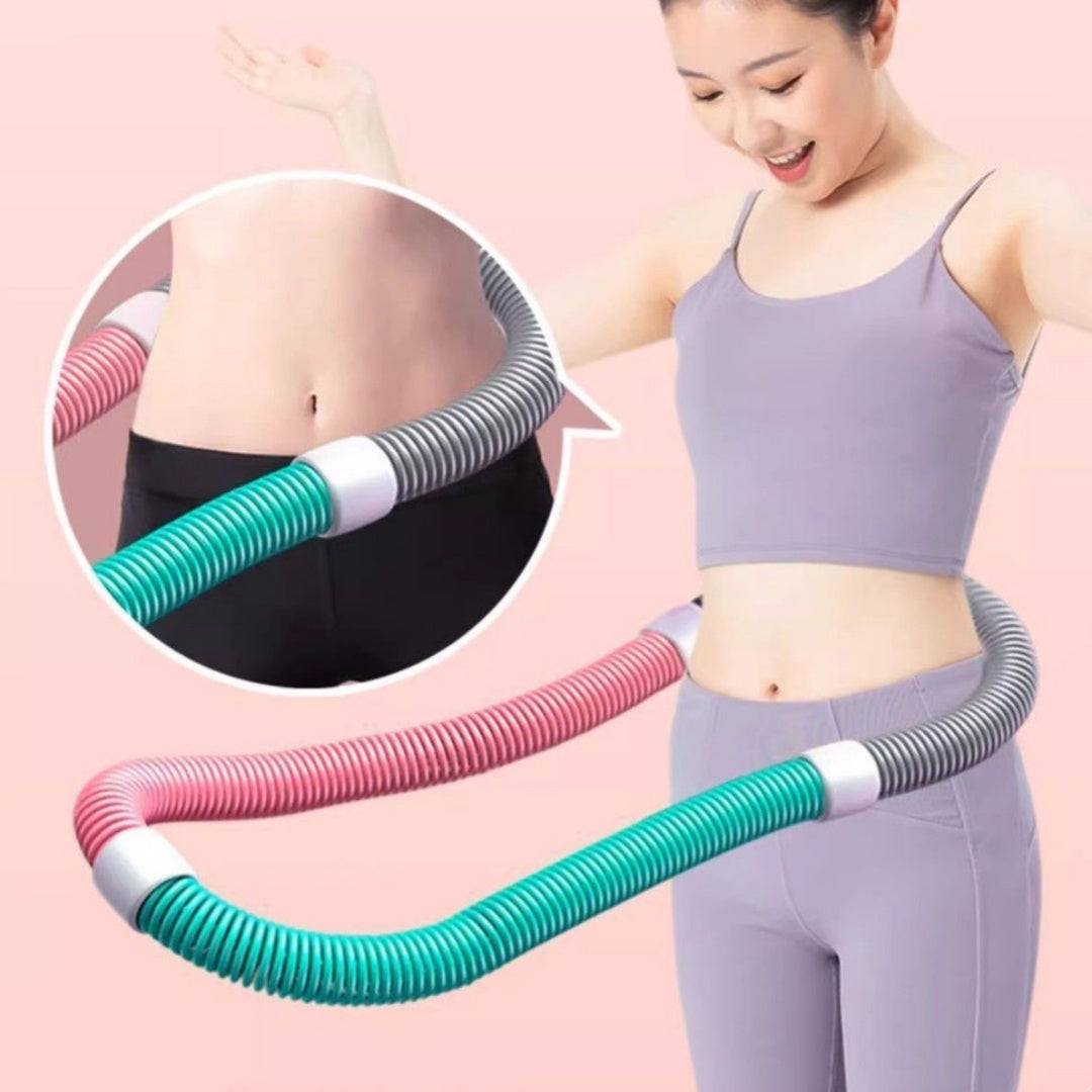 Weighted Fitness Hoop for Waist Training & Body Shaping – Portable Home Exercise Hoop