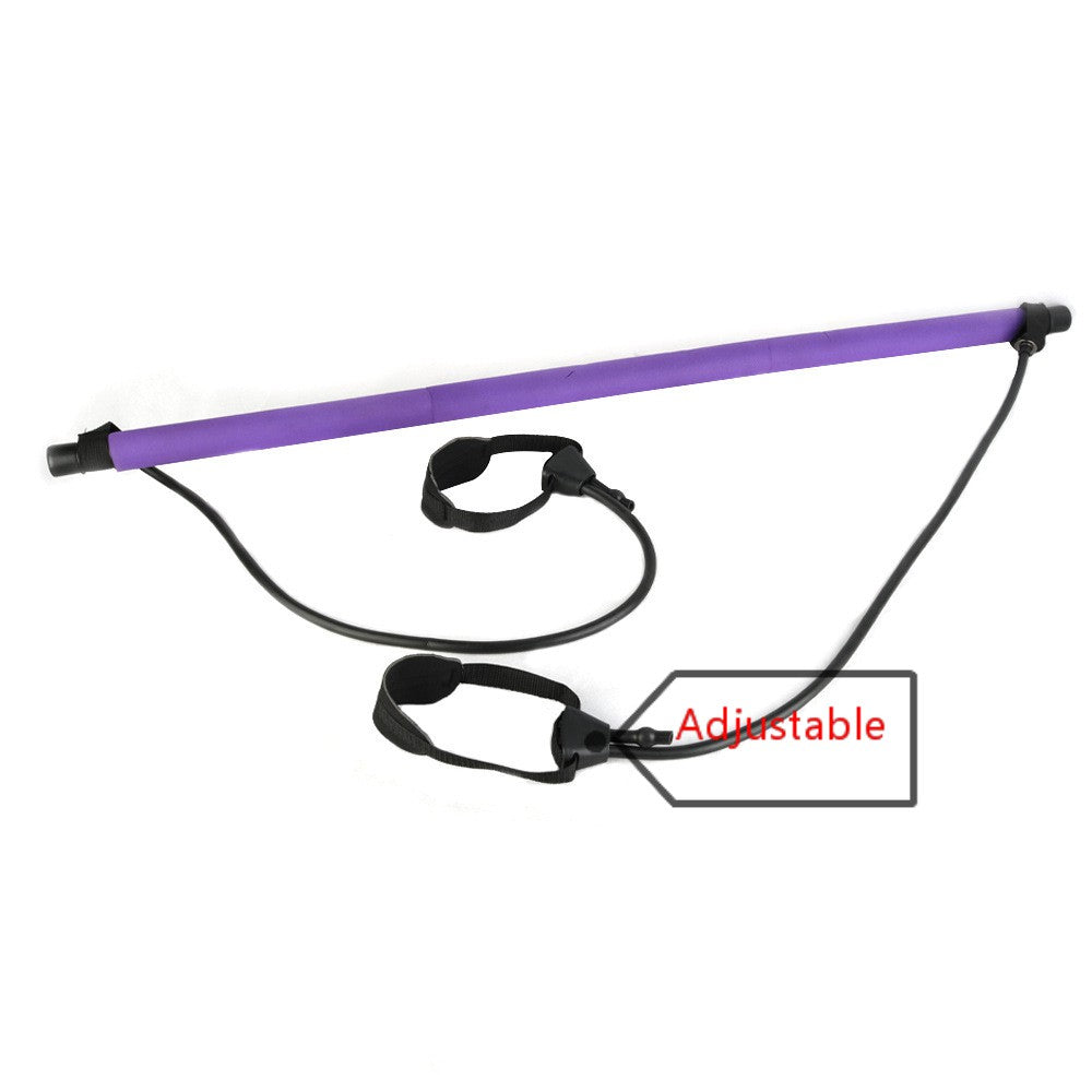 Adjustable Pilates Resistance Stick for Full Body Stretching & Toning – Home Yoga & Fitness Training Bar