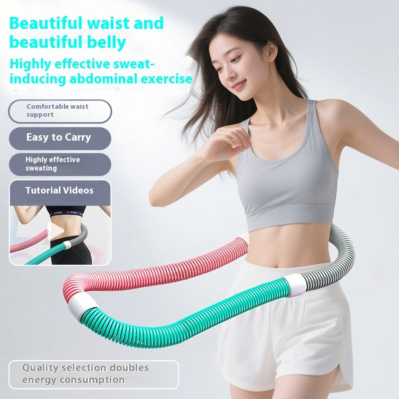 Weighted Fitness Hoop for Waist Training & Body Shaping – Portable Home Exercise Hoop