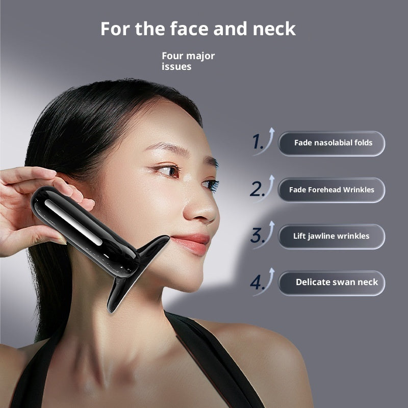 Heated Neck & Face Massager with Vibration – Skin Tightening & Wrinkle Care Device