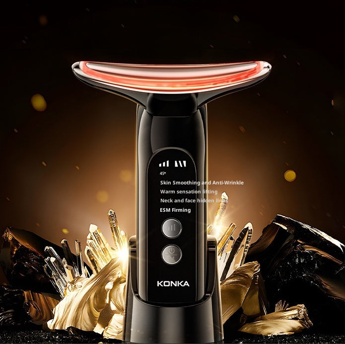 Heated Neck & Face Massager with Vibration – Skin Tightening & Wrinkle Care Device