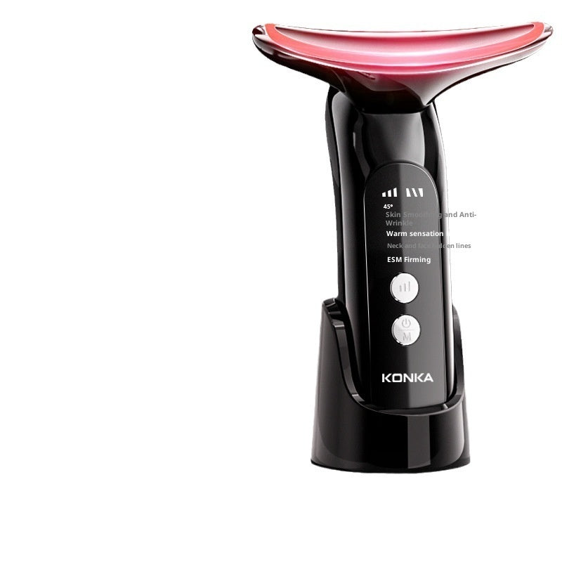 Heated Neck & Face Massager with Vibration – Skin Tightening & Wrinkle Care Device