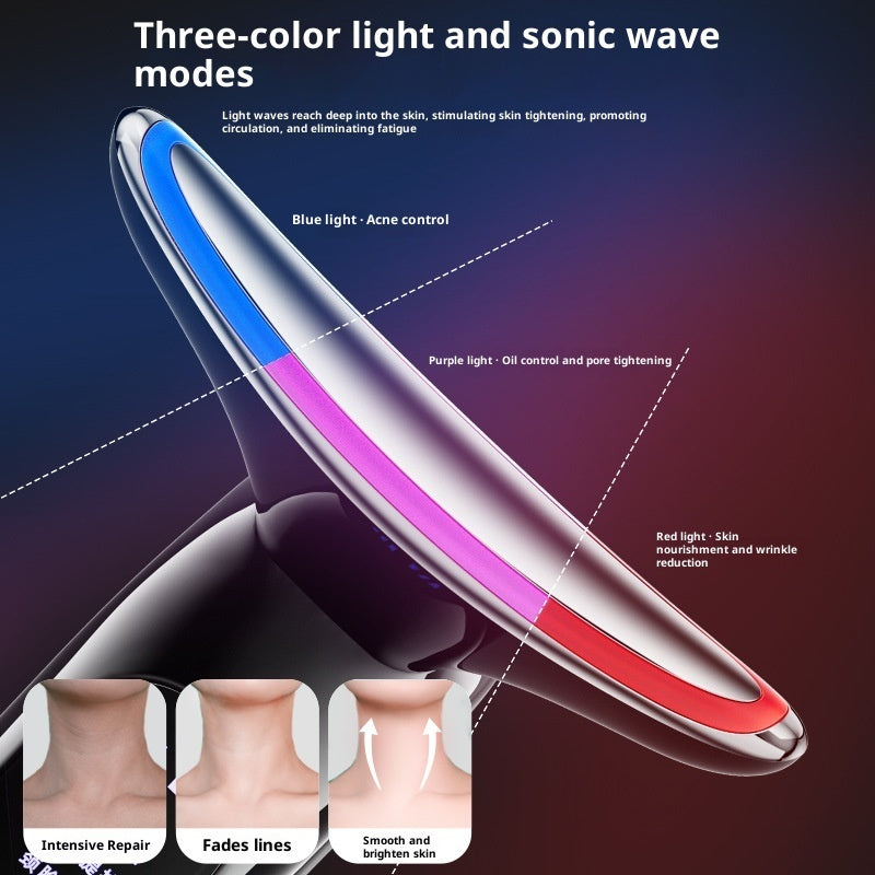 Heated Neck & Face Massager with Vibration – Skin Tightening & Wrinkle Care Device