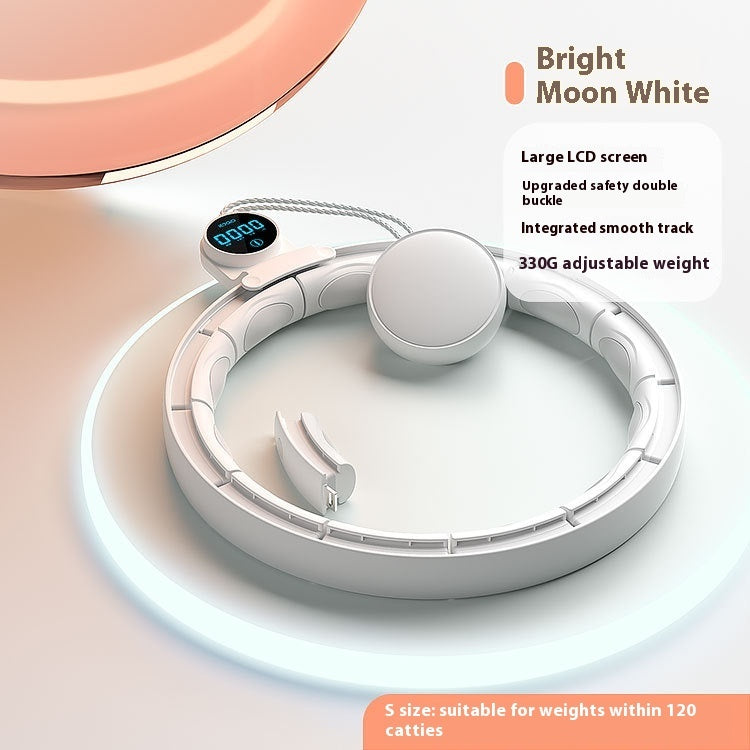 Smart Weighted Fitness Hoop with Digital Counter – Adjustable Waist Trainer for Home Cardio & Fat Burning